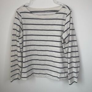 Old Navy Black and White Striped cotton Top size Large